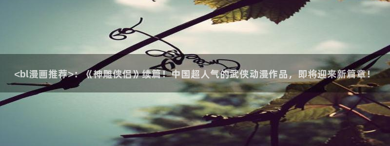 香蕉文化——漫画小说更新快,内容更：<bl漫画推荐>：《神雕侠侣》续篇！中国超人气的武侠动漫作品，即将迎来新篇章！