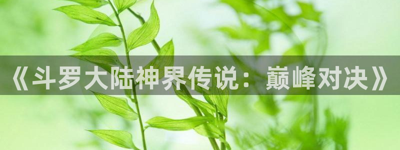 在线观看香蕉漫画：《斗罗大陆神界传说：巅峰对决》