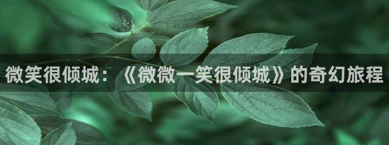 香蕉漫画进入：微笑很倾城：《微微一笑很倾城》的奇幻旅程