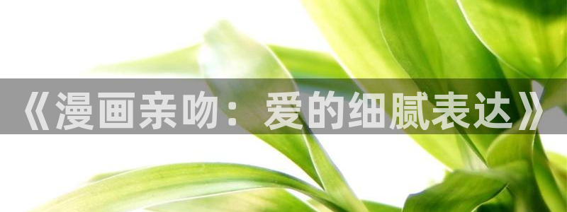 香蕉文化漫画书的下拉式：《漫画亲吻：爱的细腻表达》